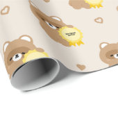 Papier Cadeau Castor tendre certifié (Coin rond)