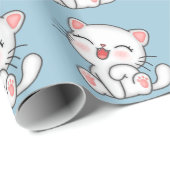 Papier Cadeau Cat (Coin rond)