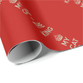 Papier Cadeau Cat (Coin rond)