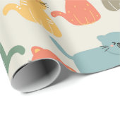 Papier Cadeau Cat (Coin rond)