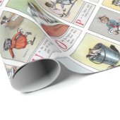 Papier Cadeau Cat Alphabet, Louis Wain (Coin rond)