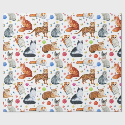 Papier Cadeau Cat Breeds (Plat)