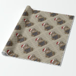 Papier Cadeau Cat Christmas<br><div class="desc">kitten mugshot christhot,  santa gangster holiday,  merry claus decembre humor,  a xmas cool theft,  guilty x-mas jail,  cute crime saines, </div>