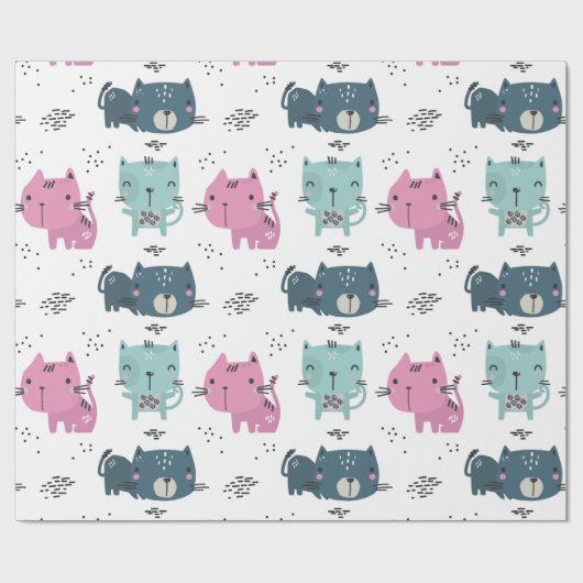 Papier Cadeau Cat Cuties (Plat)