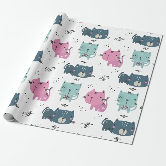 Papier Cadeau Cat Cuties (Déroulé)