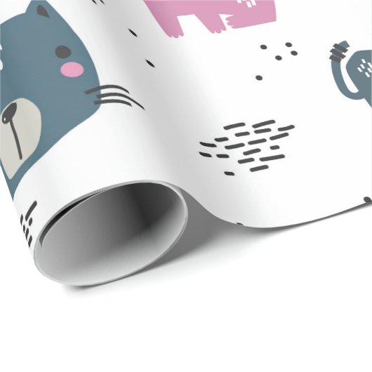 Papier Cadeau Cat Cuties (Coin rond)