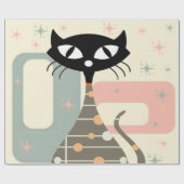 Papier Cadeau Cat du milieu du siècle moderne (Plat)
