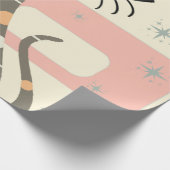 Papier Cadeau Cat du milieu du siècle moderne (Coin)