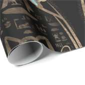 Papier Cadeau Cat égyptien - Bastet (Coin rond)