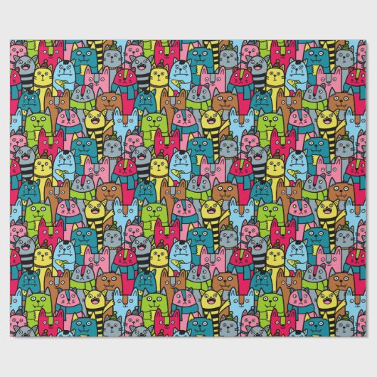 Papier Cadeau Cat et kitten (Plat)