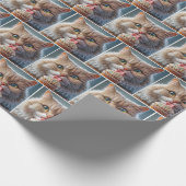 Papier Cadeau Cat Licking A Birday Cupcake (Coin)