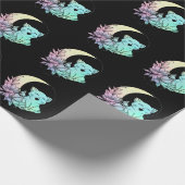 Papier Cadeau Cat mystique Croissant Lune Pastel Goth Wicca (Coin)
