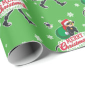 Papier Cadeau Cat Noir | Joyeux Noël (Coin rond)