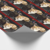 Papier Cadeau Cat Photo Text, Customize, Happy New Year 20XX,  (Coin)