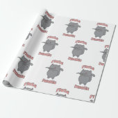 Papier Cadeau Cat Playing Flute Fanatic Funny Music Lover (Déroulé)