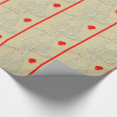 PAPIER CADEAU CAT ROUGE DE VALENTINE KITTY (Coin)