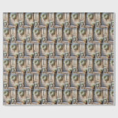 Papier Cadeau Cat Sitting On a Farmhouse Porch Step (Plat)