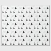 Papier Cadeau Cat Skeleton (Plat)