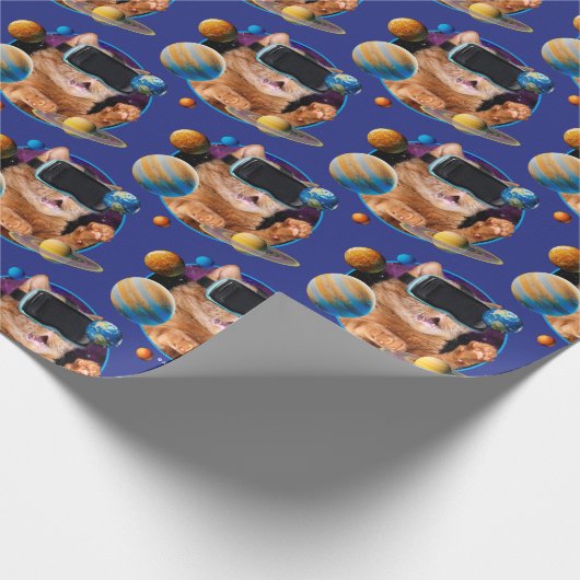 Papier Cadeau Cat VR dans l'espace (Coin)