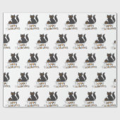 Papier Cadeau Cat with Halloween - Choose back color (Plat)