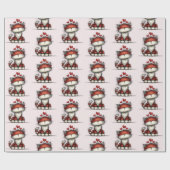 Papier Cadeau Cat with Red Love Hearts Cute and Funny Pattern (Plat)
