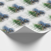 Papier Cadeau Catahoula léopard bleu en aquarelle (Coin)