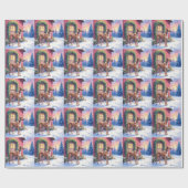 Papier Cadeau Catahoula Leopard Dog Rustic Barn Christmas Art (Plat)