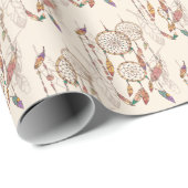 Papier Cadeau Catcher de rêve bohémien sans couture (Coin rond)