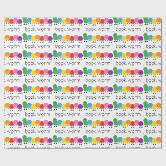 Papier Cadeau Caterpillar Book Worm (Plat)