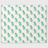 Papier Cadeau Caterpillar verte (Plat)