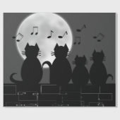 Papier Cadeau Caterwaul au clair de lune (Plat)