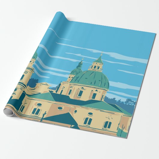 Papier Cadeau Cathédrale de Salzbourg (Déroulé)