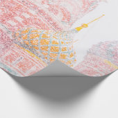 Papier Cadeau Cathédrale Saint-Basile en tempête de neige (Coin)