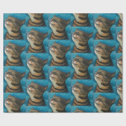 Papier Cadeau Catnip Cat (Plat)