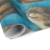 Papier Cadeau Catnip Cat (Coin rond)