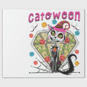 Papier Cadeau Catoween Halloween (Plat)