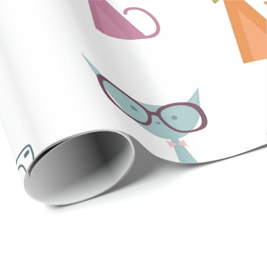 Papier Cadeau Cats hanche (Coin rond)