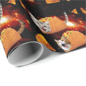 Papier Cadeau Cats inside space tacos (Coin rond)