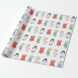 Papier Cadeau CATS PAJAMAS Enveloppement papier