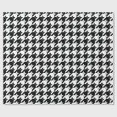 Papier Cadeau Catstooth Motif noir et blanc Houndstooth (Plat)