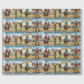 Papier Cadeau Cattle Roundup Boy's Birthday Personalize Name (Plat)