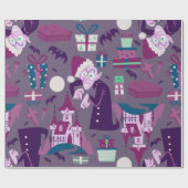 Papier Cadeau cauchemar noël vampire père Noël nosferatu (Plat)