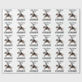 Papier Cadeau Cavalier à Cheval Comme Un Cowboy (Plat)