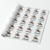 Papier Cadeau Cavalier à Cheval Comme Un Cowboy (Déroulé)