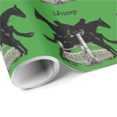 Papier Cadeau Cavalier d'iJump d'amusement (Coin rond)