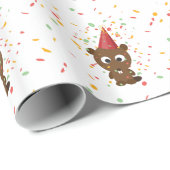 Papier Cadeau Cavalier du Parti Cute Confetti (Coin rond)