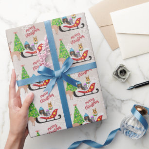 Papier Cadeau Cavalier King Charles, Collie et Havanais