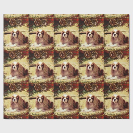Papier Cadeau Cavalier King Charles Spaniel (Plat)