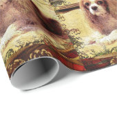 Papier Cadeau Cavalier King Charles Spaniel (Coin rond)