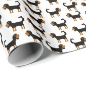 Papier Cadeau Cavalier King Charles Spaniel Chien (Coin rond)